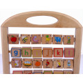 Green wooden toys for kids,high quality of alphabet educational toys educational counting toys